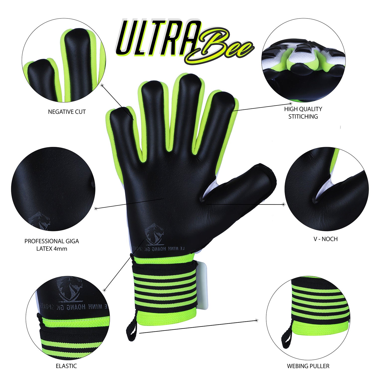 Ultra Bee Goalkeeper Gloves Lightweight Precision & Perfect Fit
