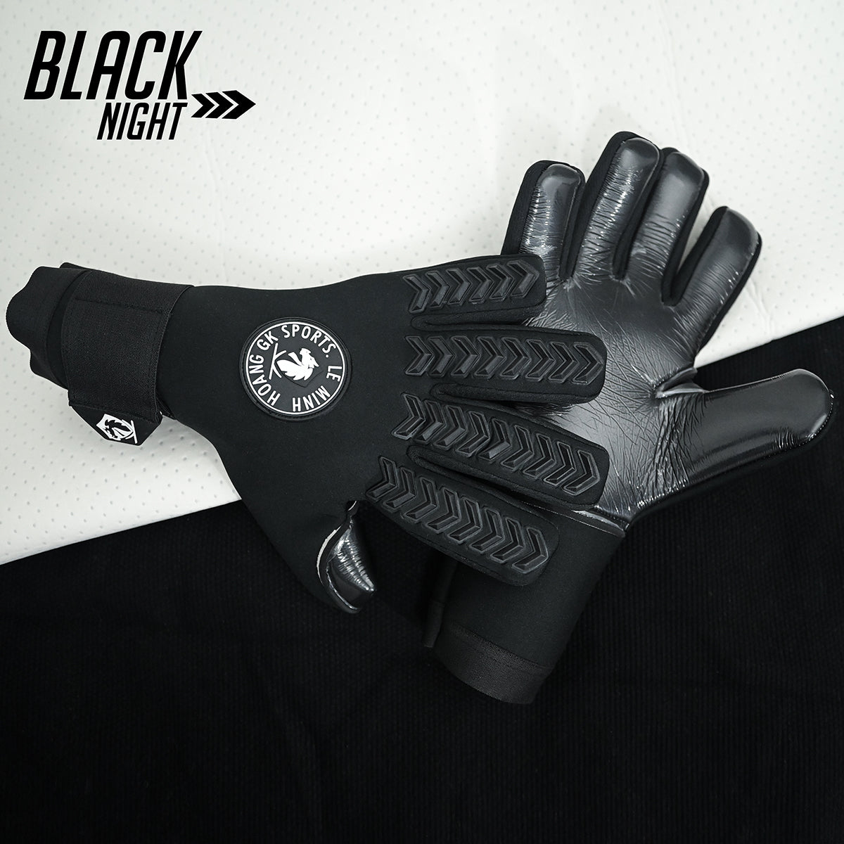 Black Night Goalkeeper Gloves Dark Style, Deadly Grip