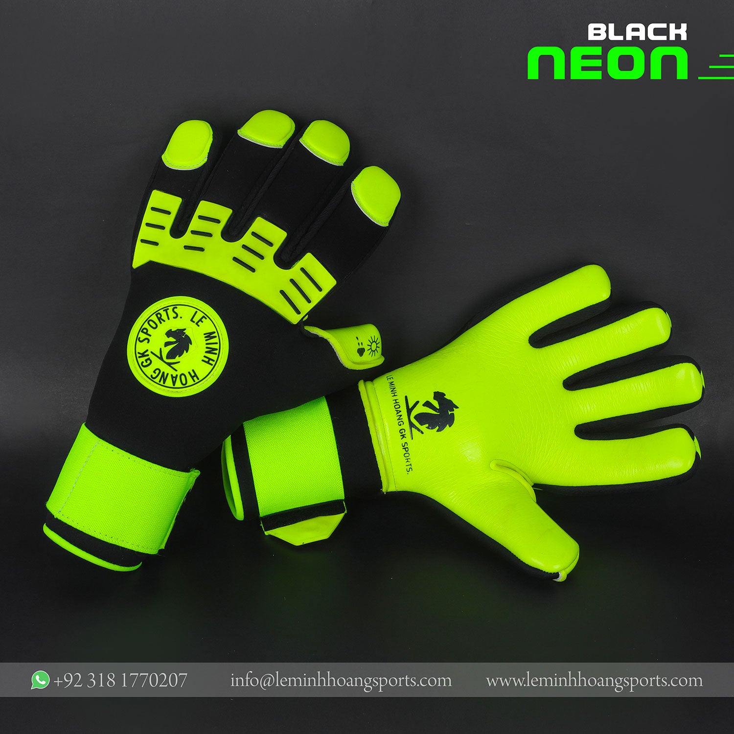 Black Neon Goalkeeper Gloves Precision Grip with Bold Style