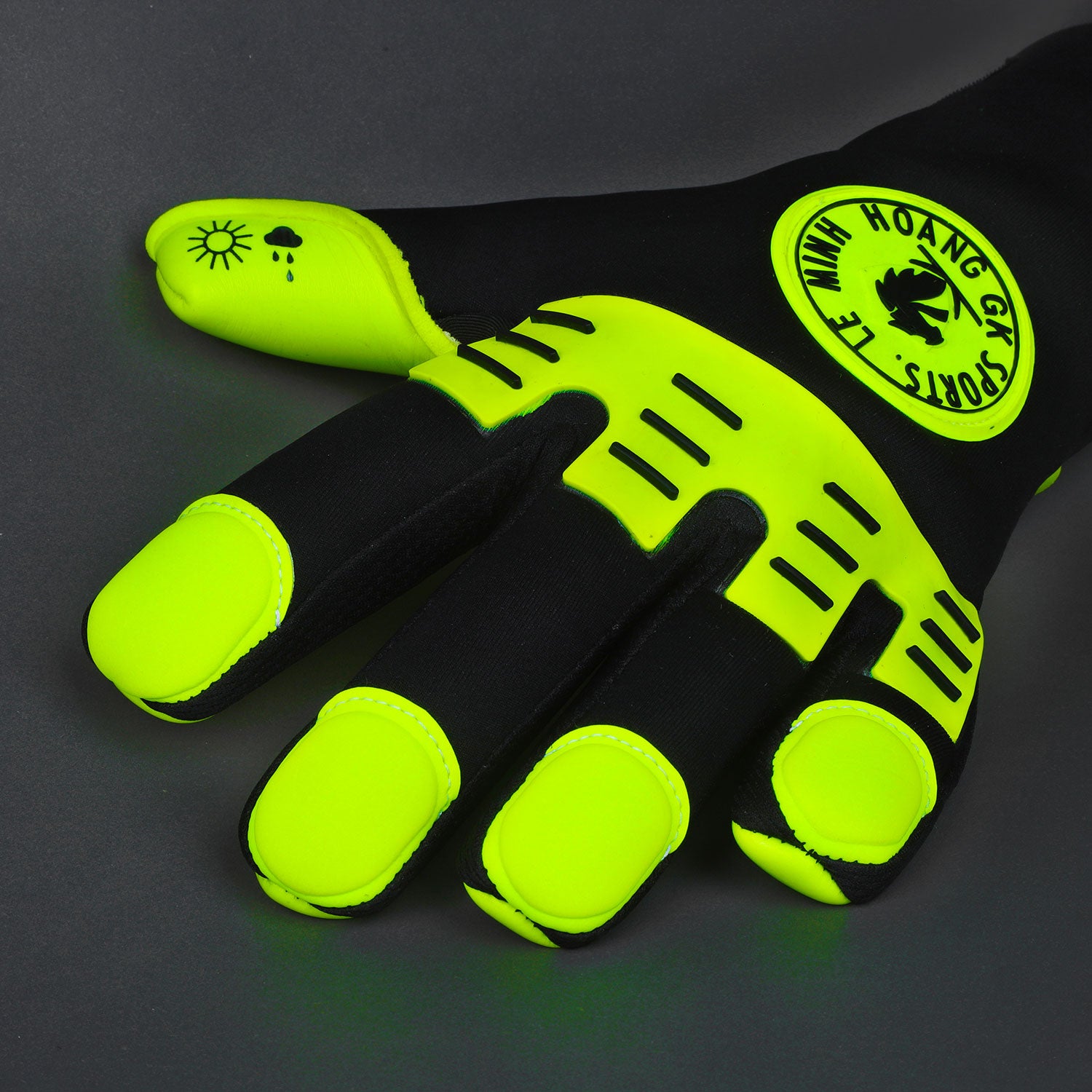 Black Neon Goalkeeper Gloves Precision Grip with Bold Style