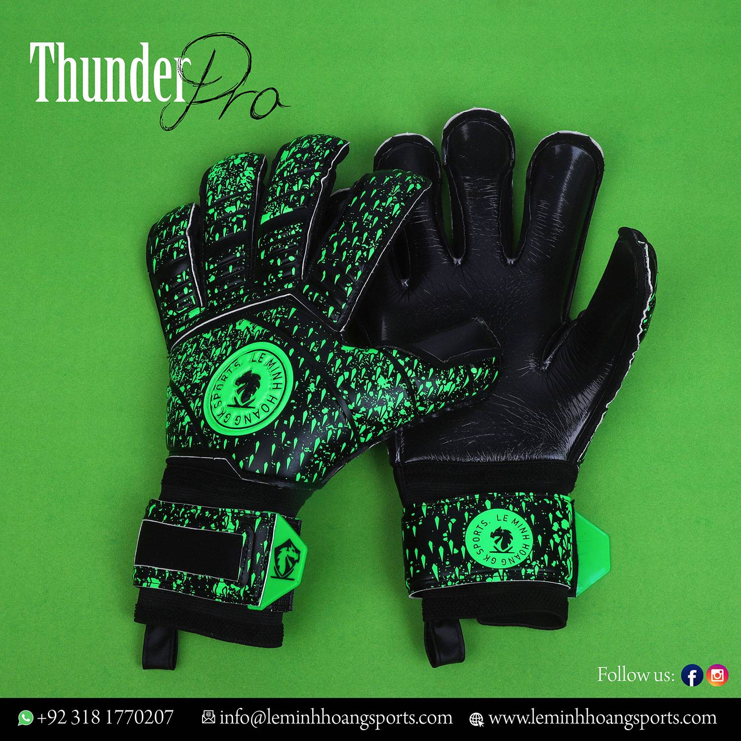 Thunder Pro Goalkeeper Gloves Grip, Comfort & Control in Every Save