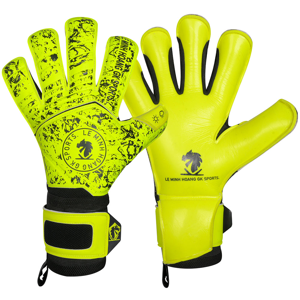 Neon Pro Goalkeeper Gloves Custom Pro Design by Le Mi