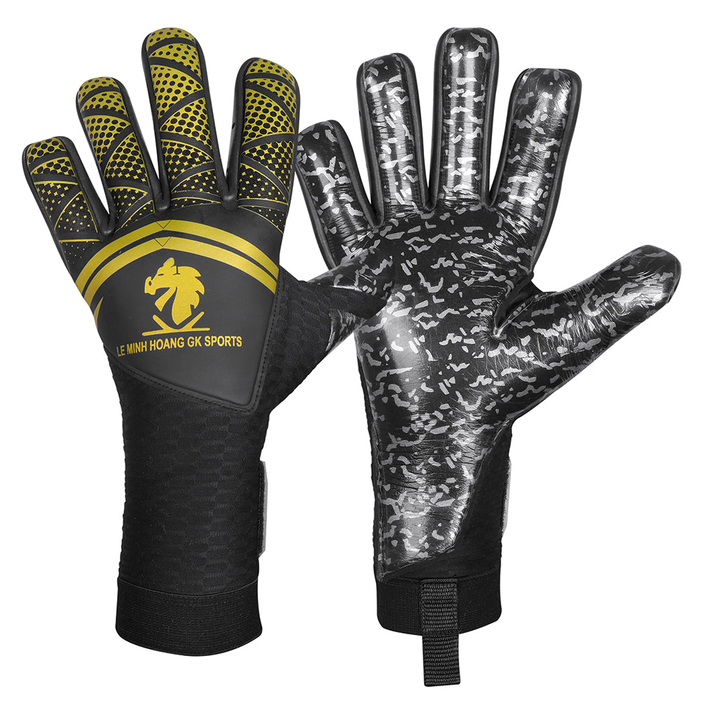 Golden Pro Goalkeeper Gloves Custom Elite Gloves by Le Minh Hoang GK Sports