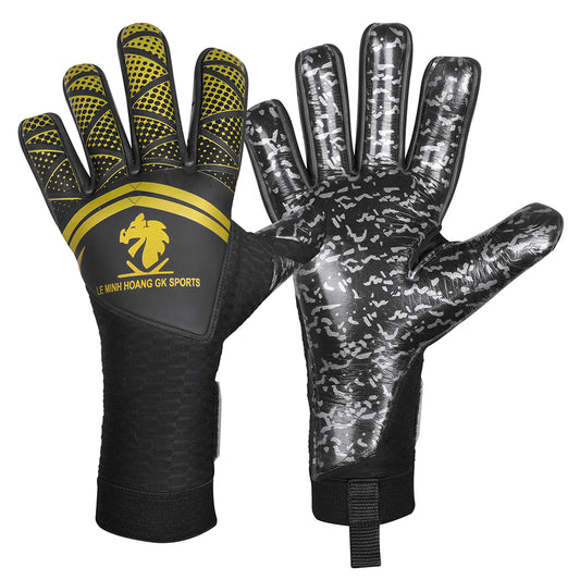 Golden Pro Goalkeeper Gloves Custom Elite Gloves by Le Minh Hoang GK Sports